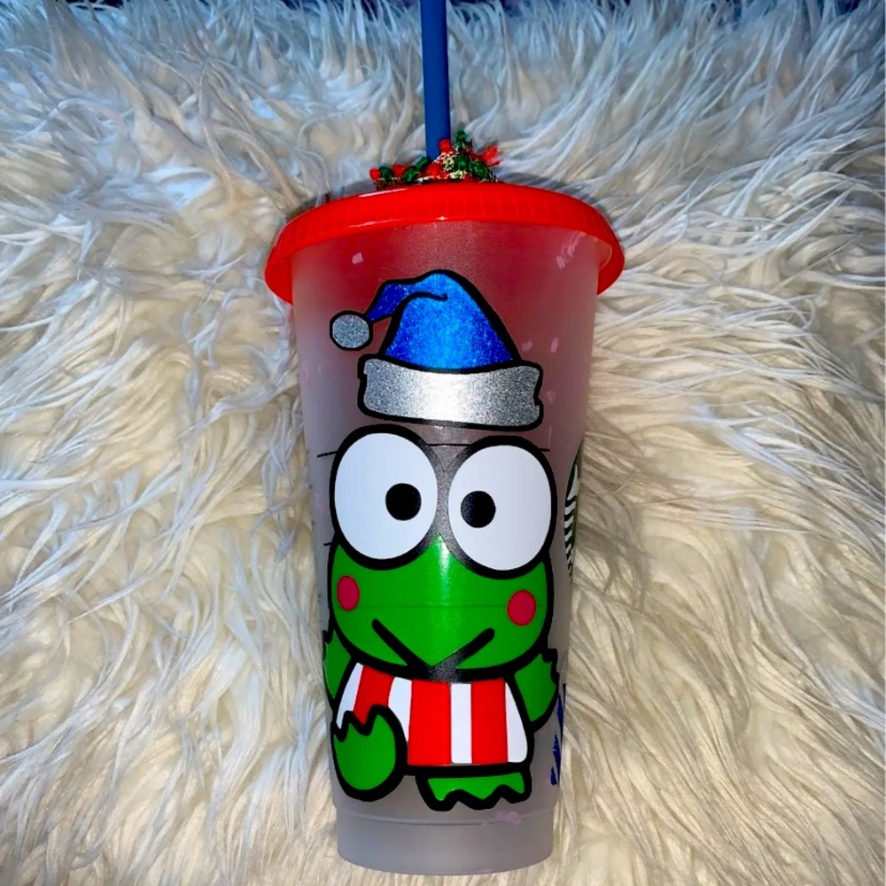 Starbucks Keroppi Christmas Cold Cup - Picture 1 of 5